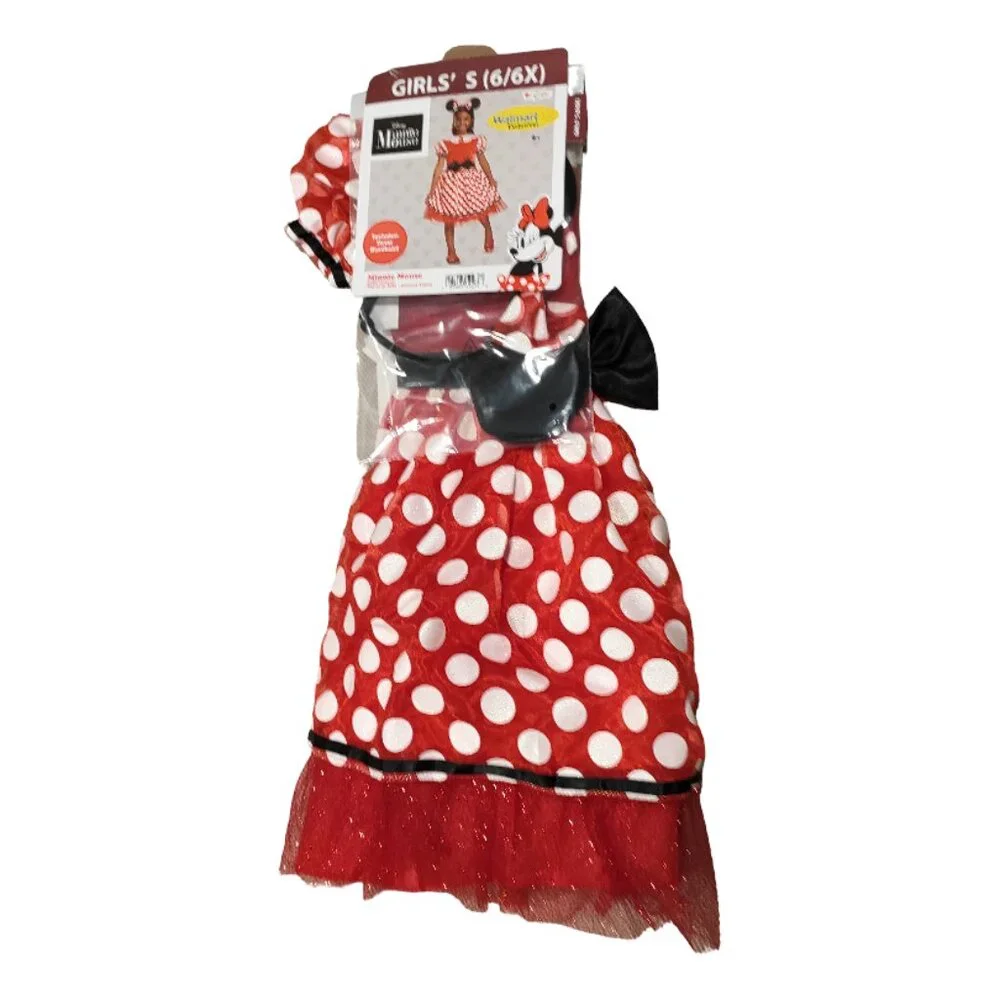 Disney/Walmart Minnie Mouse Dress Costume Size Small (6/6X) New with Tags NWT